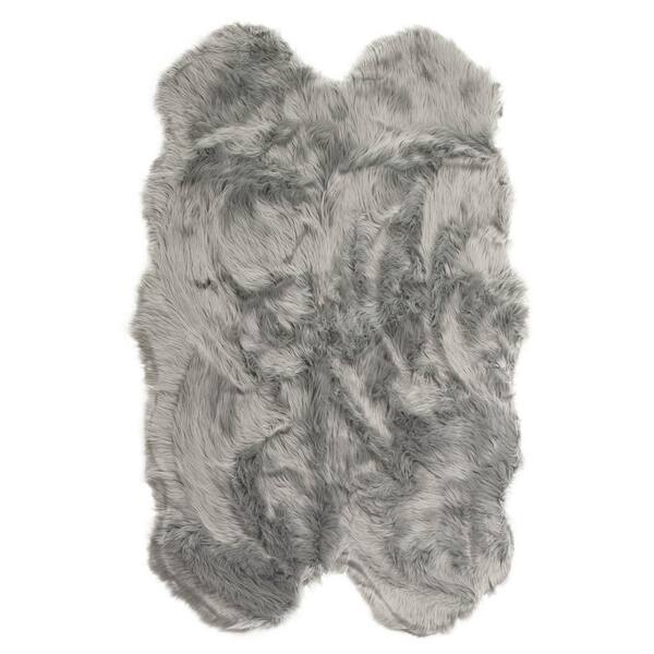 Super Area Rugs Serene Silky Faux Fur Fluffy Shag Rug Light Brown 4' x 6'  Sheepskin SAR-SER01-LIGHT-BROWN-4X6-SHAPED - The Home Depot