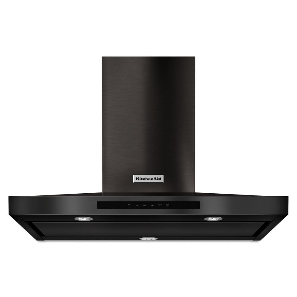 KitchenAid 36 in. 600 CFM Convertible Wall Mount Range Hood in PrintShield Black Stainless, Black Stainless with PrintShield Finish