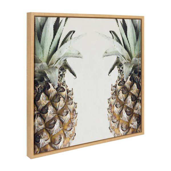 Kate and Laurel Sylvie Pineapples Framed Canvas by Emiko and Mark Franzen of F2Images Set of 1 Food Art Print 22.00 in. x 22.00 in.