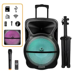 15 in. Portable Bluetooth Speaker with Tripod Stand
