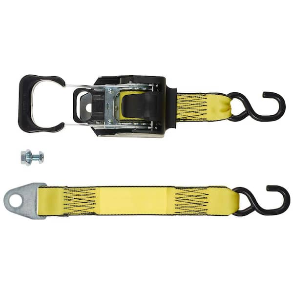 Husky 10 ft. x 1 in. Cam Buckle Tie-Down Straps with S Hook (4-Pack)