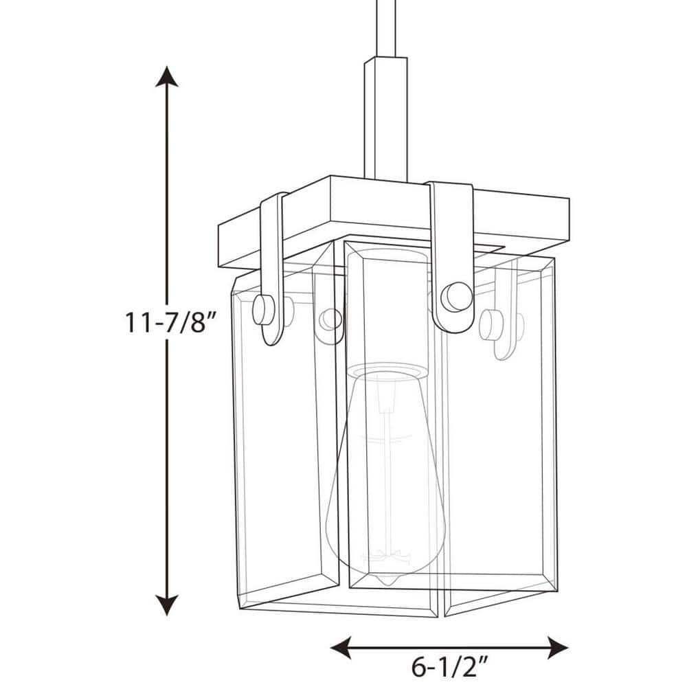 Elevate Brushed Nickel Mini-Pendant with Beveled Glass Shade