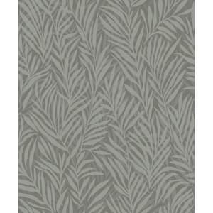 Holzer Dark Green Fern Textured Non-Pasted Non-Woven Wallpaper Sample