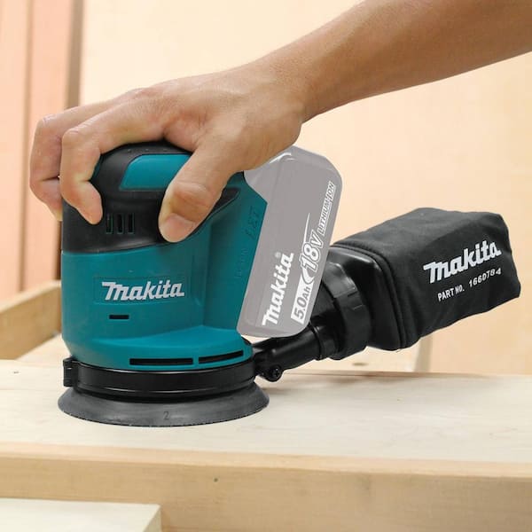 Makita 18V LXT Lithium Ion Cordless 5 in. Variable Speed Random Orbit Sander Tool Only XOB01Z The Home Depot