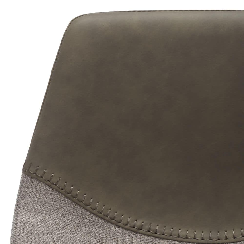 Adjustable Grey and Black Saddle Style Bar Stool