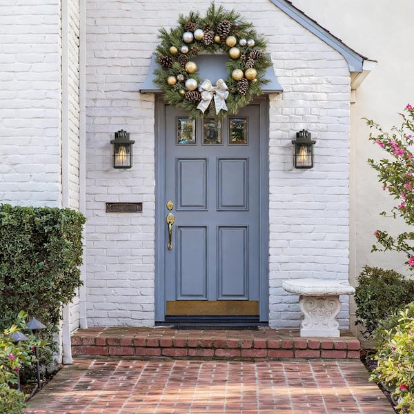 Mill Modern Outdoor Wall Light with Motion Sensor, 1-Light Black Exterior Sconce for Porch Garage Pergola Gazebo Garden