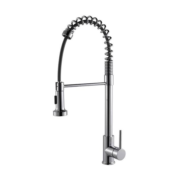 Lexora Lanuvio Brass Single-Handle Pull-Down Spray Kitchen Faucet