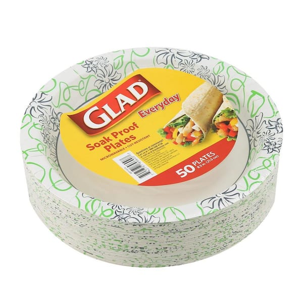 Glad Everyday 8.5 In. Whimsical Floral Round Paper Plates (50-Count) -  Tahlequah Lumber
