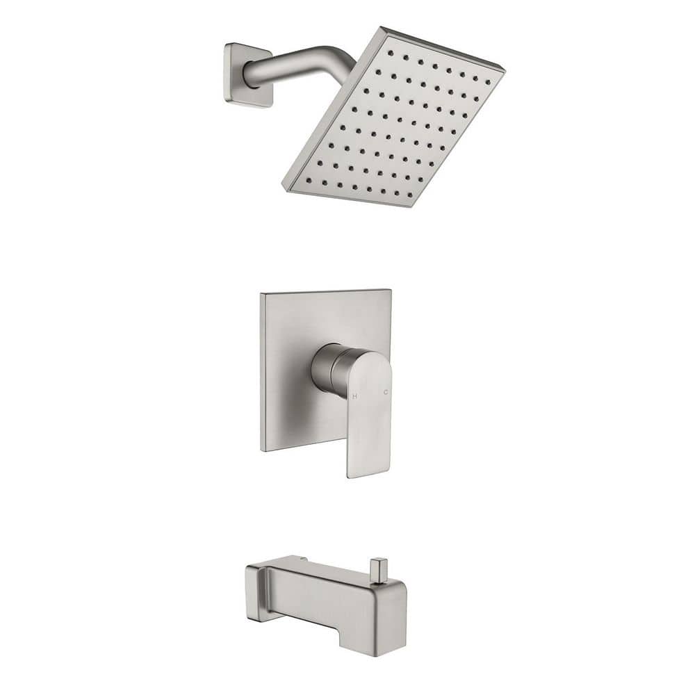Single Handle 1-Spray Pressure Balance Shower Faucet 2.5 GPM with Bathtub Spout in Brushed Nickel price history on PriceWatchPro