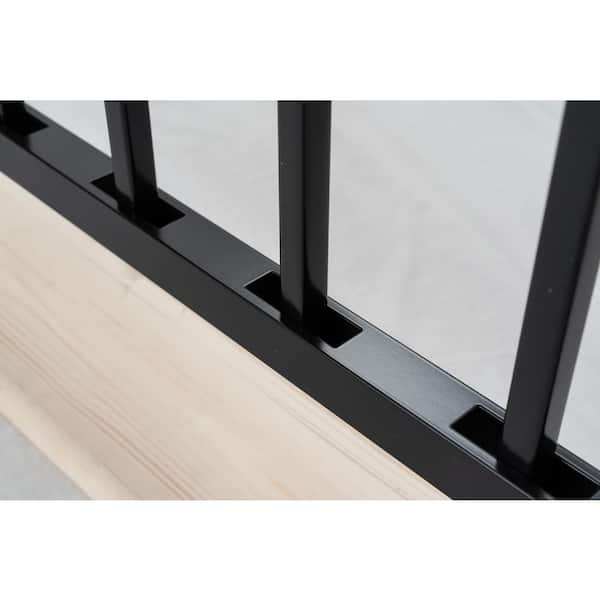 Dolle Acadia 38 in. H x 39 in W Black Aluminum Continuous Banister Kit Stair Railing Kit