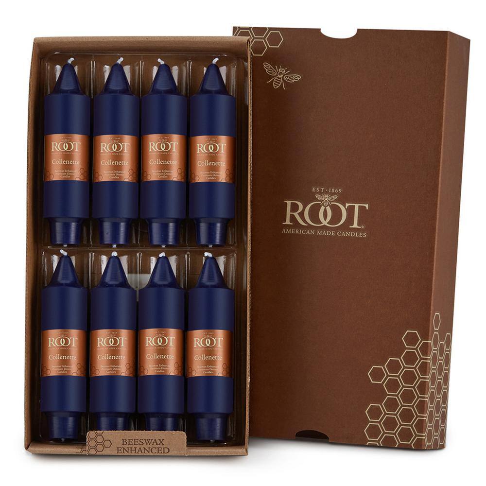 ROOT CANDLES Smooth 5 in. Abyss Blue Unscented Taper Candle