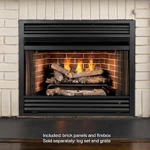 Universal Circulating Zero Clearance 32 in. Ventless Dual Fuel Fireplace Insert