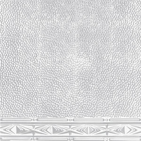 Shanko 2 ft. x 4 ft. Glue Up or Nail Up Tin Ceiling Tile in Powder-Coated White (24 sq. ft./case)
