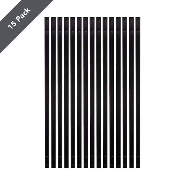 Deckorators 29-1/2 in. x 1 in. Black Aluminum Traditional Baluster (15-Pack)