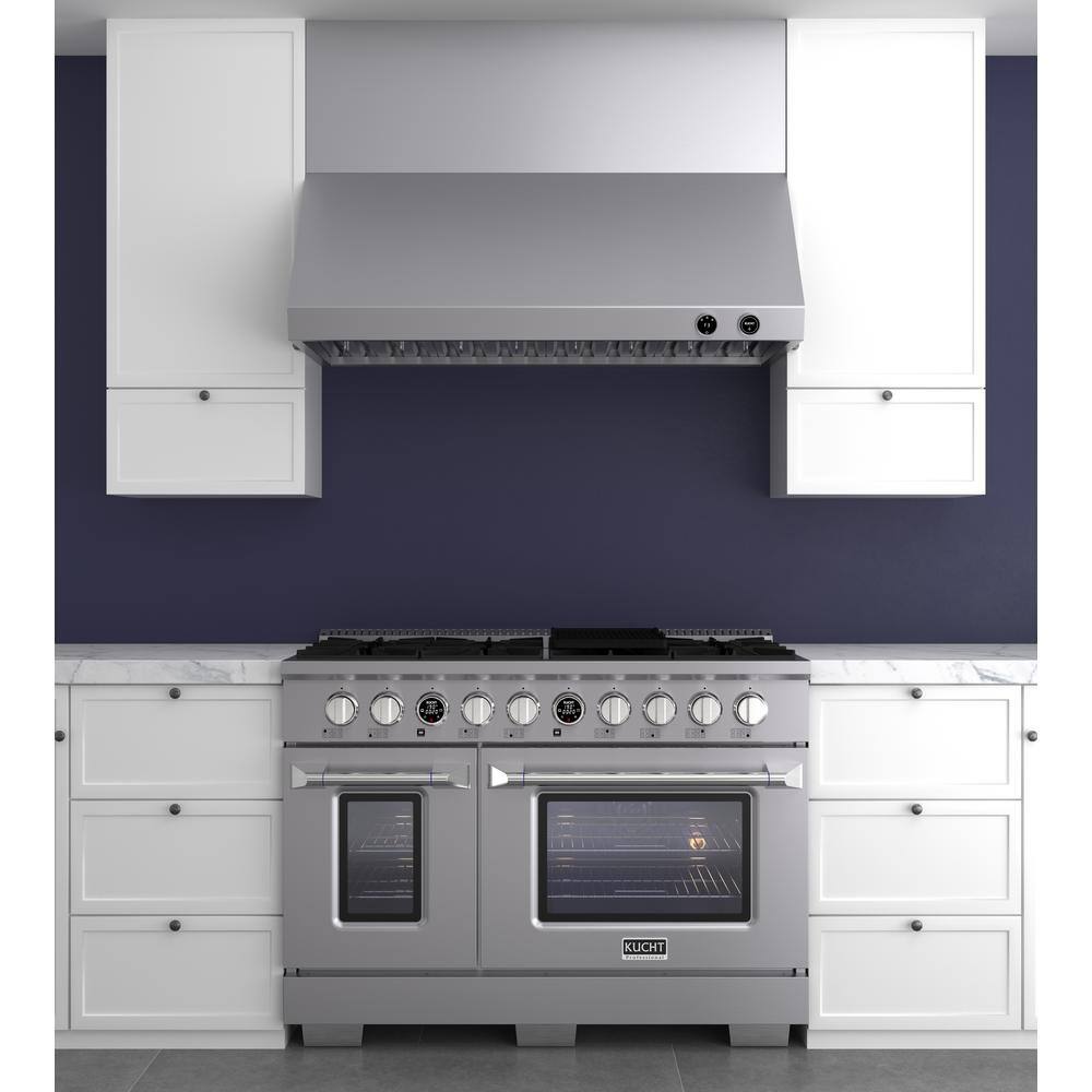 48-Inch Stainless Steel Under Cabinet Range Hood with LED Lights
