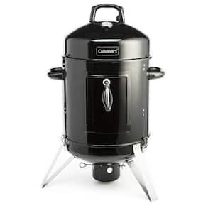 16 in. Vertical Charcoal Smoker and Grill in Black