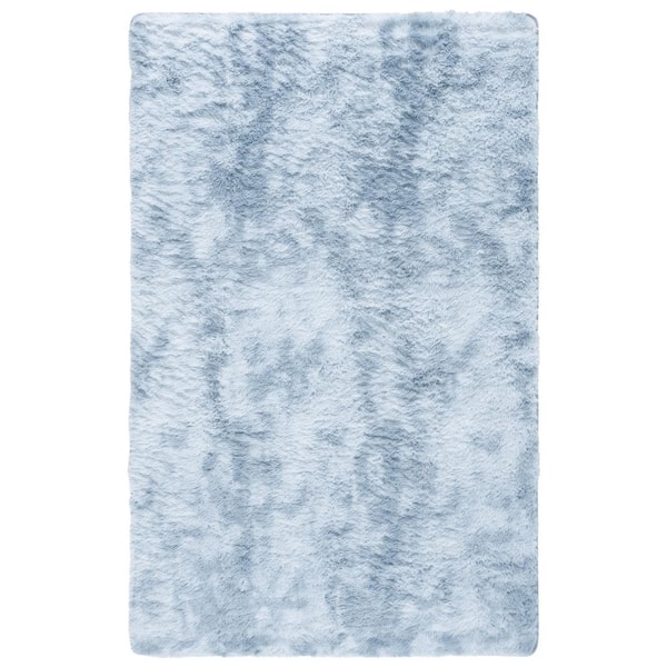 Rainbow Shag 5 ft. x 7 ft. Light Gray Abstract Solid Area Rug