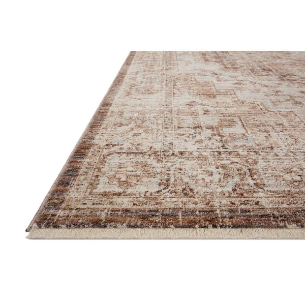 Sorrento Mocha/Multi 3 ft. 11 in. x 5 ft. 7 in. Oriental Fringe Area Rug