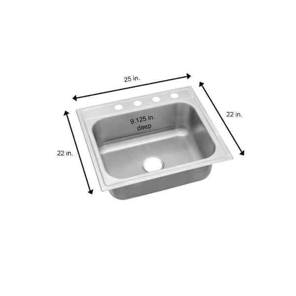 Pergola Drop-In Stainless Steel 25 in. 4-Hole Single Bowl Kitchen Sink Pergola Drop-In Stainless Steel 25 in. 4-Hole Single Bowl Kitchen Sink