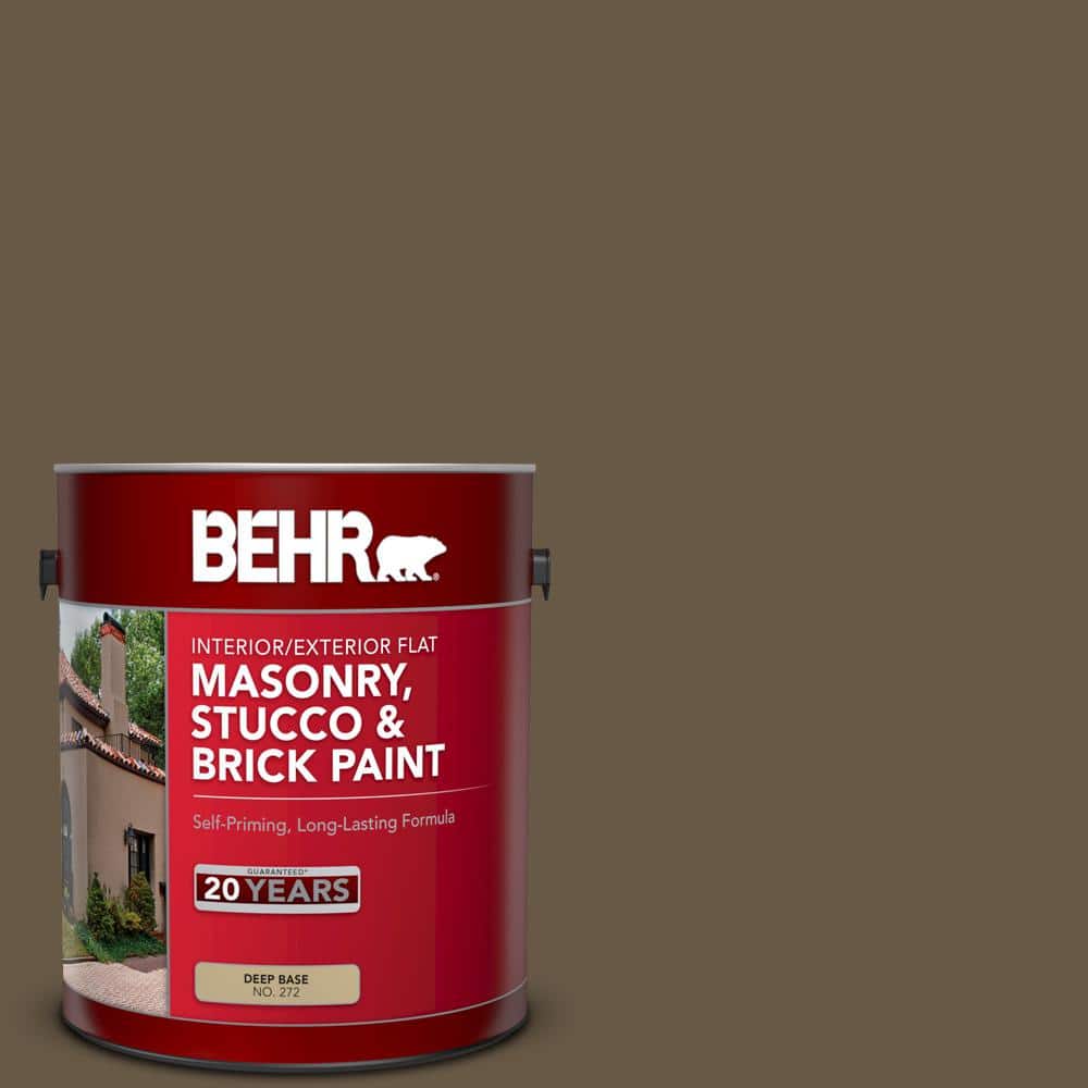 1 gal. #PPU7-25 Clove Brown Flat Interior/Exterior Masonry, Stucco and Bric