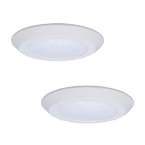 6 in. White Integrated LED Recessed Ceiling Mount Light Trim at 3000K Soft White Title 20 Compliant (2-Pack)
