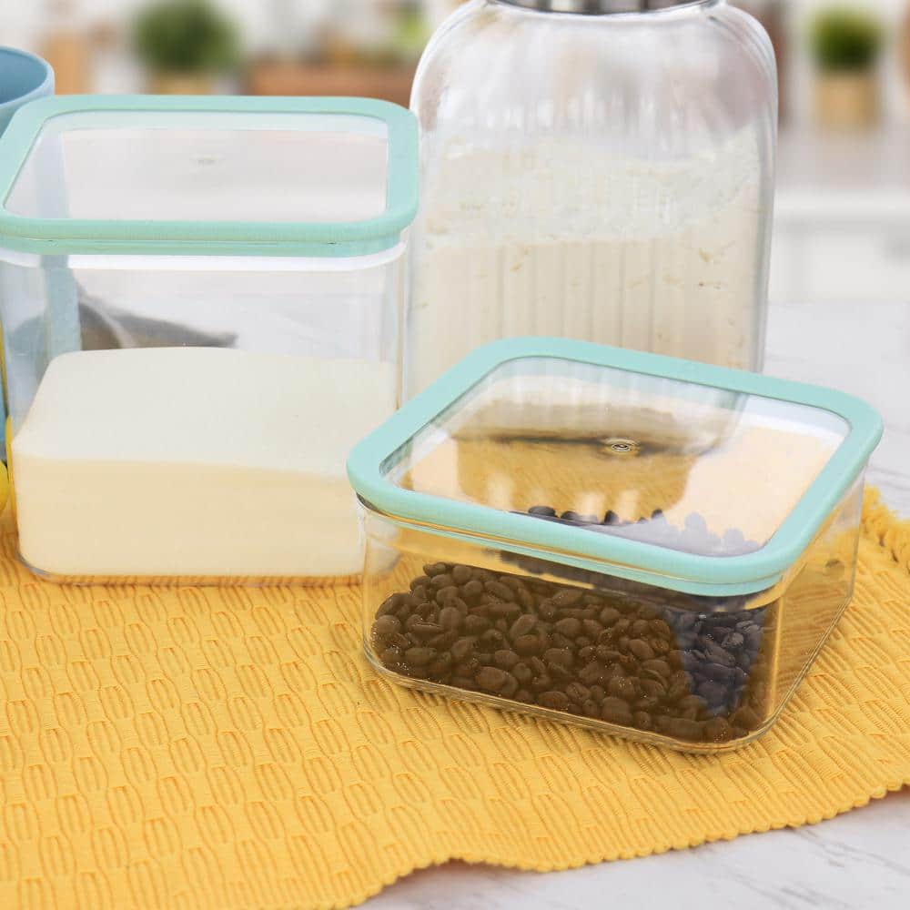 Clear Stackable Plastic Food Storage Container Set