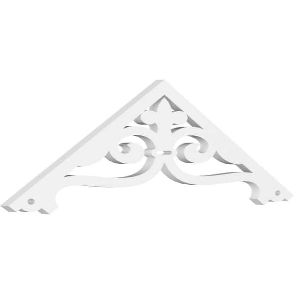 Ekena Millwork 1 in. x 36 in. x 10-1/2 in. (7/12) Pitch Finley Gable Pediment Architectural Grade PVC Moulding
