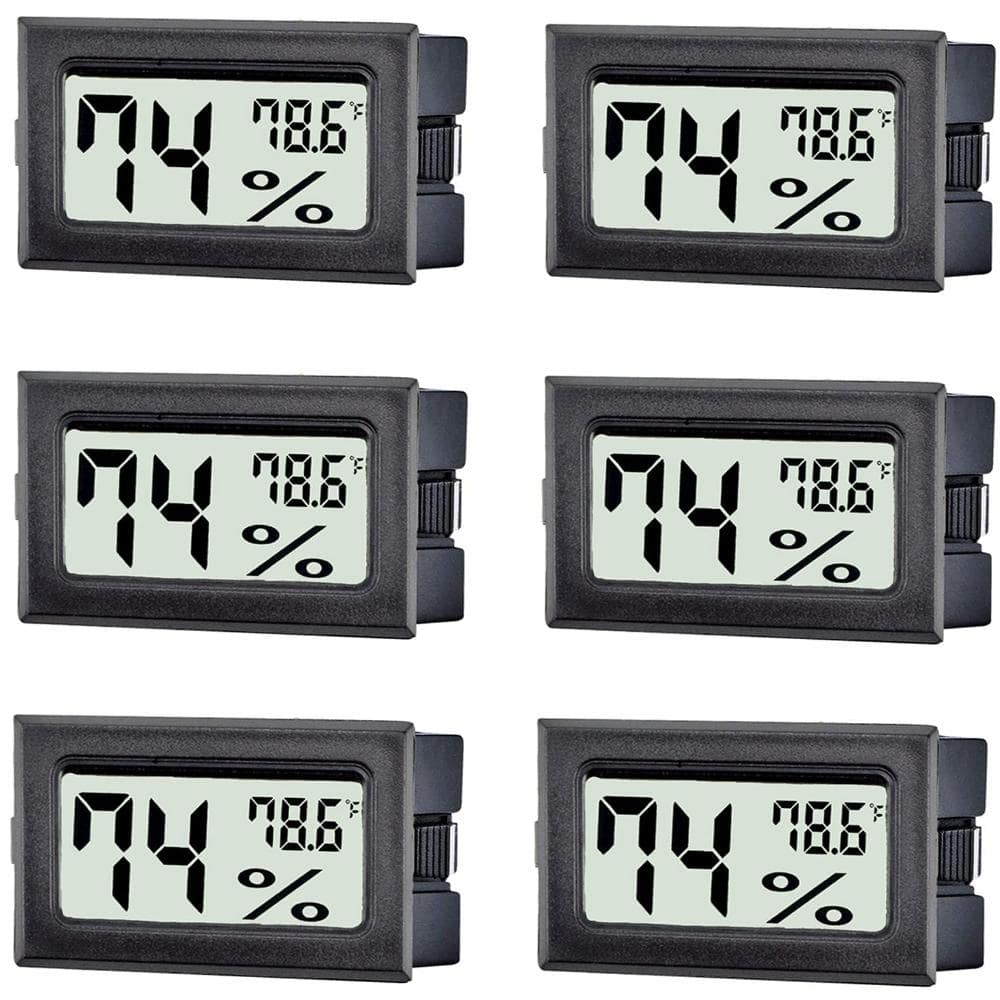 6-Pack Mini Digital Hygrometer Thermometer, 1.89 x 1.13 x 1 in Fahrenheit Indoor Humidity Gauge for Home price history on PriceWatchPro