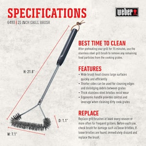 21 in. Three-Sided Grill Brush