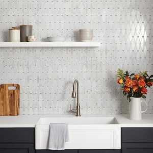 Premier Accents Eclipse Gray Diamond 11 in. x 15 in. x 8 mm Stone Mosaic Floor and Wall Tile (0.94 sq. ft./Each)