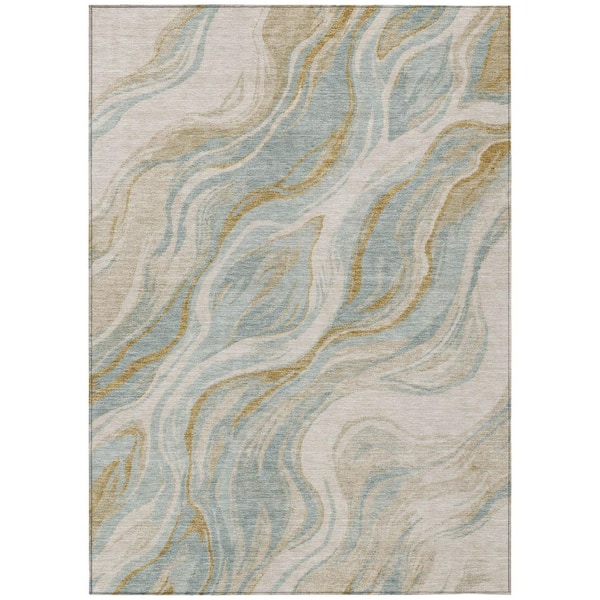 Chantille Machine Washable Indoor/Outdoor Abstract ACN3025 Ivory 10 ft. x 14 ft. Area Rug