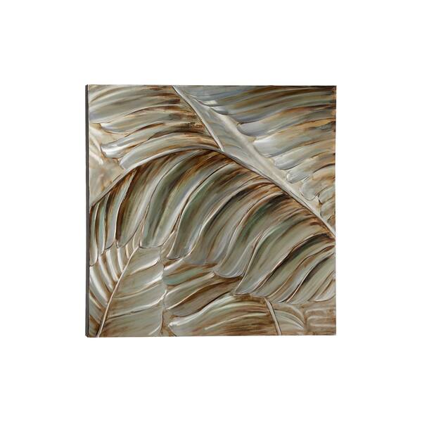 Litton Lane Grey Canvas Industrial Wall Art 40 in. x 40 in.
