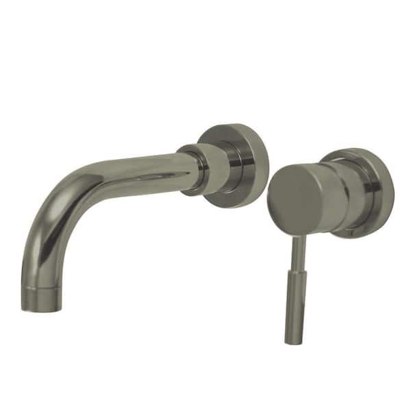 Kingston Brass Single-Handle Wall Mount Bathroom Faucet in Brushed Nickel