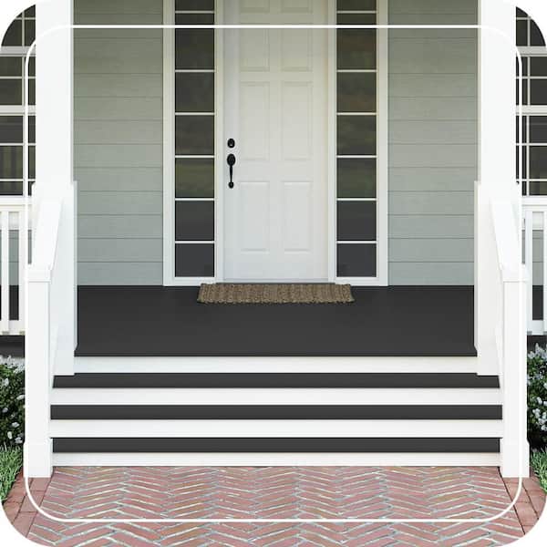 1 gal. #PFC-75 Tar Black Textured Low-Lustre Enamel Interior/Exterior Porch and Patio Anti-Slip Floor Paint