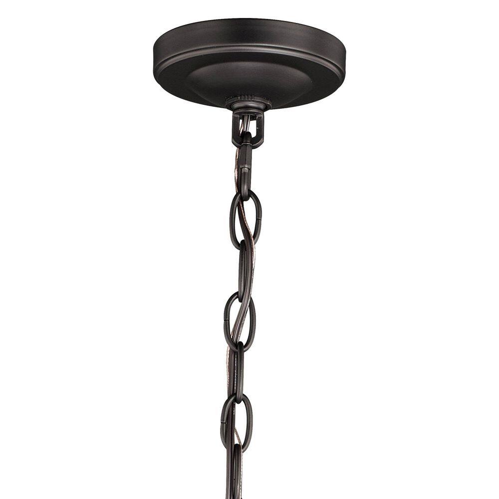 Cinta Oil Rubbed Bronze 5-Light Chandelier with Clear Seeded Glass