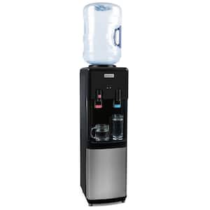 Hot and Cold Top Loading Water Dispenser in Black