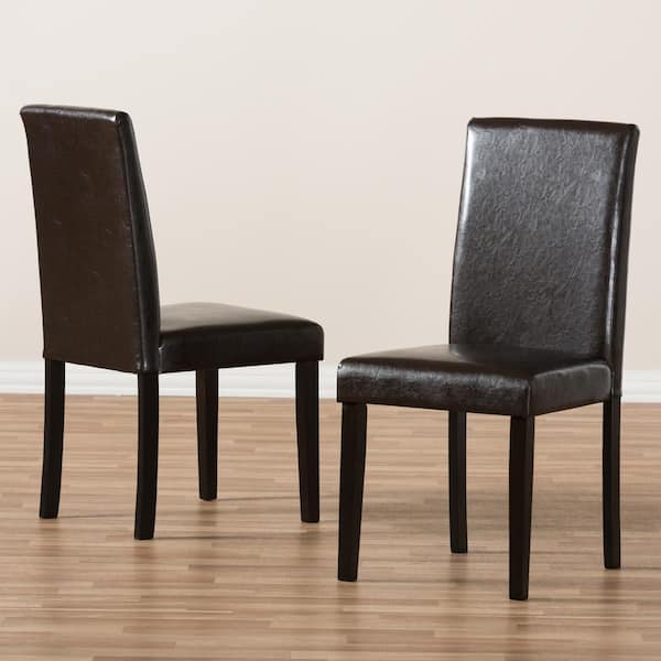 ダイニングチェア LEATHER CHAIR BLACK/BROWN Amazon.com - ZXBSWELE 2-in-1 Set Leather Dining Chair, Black
