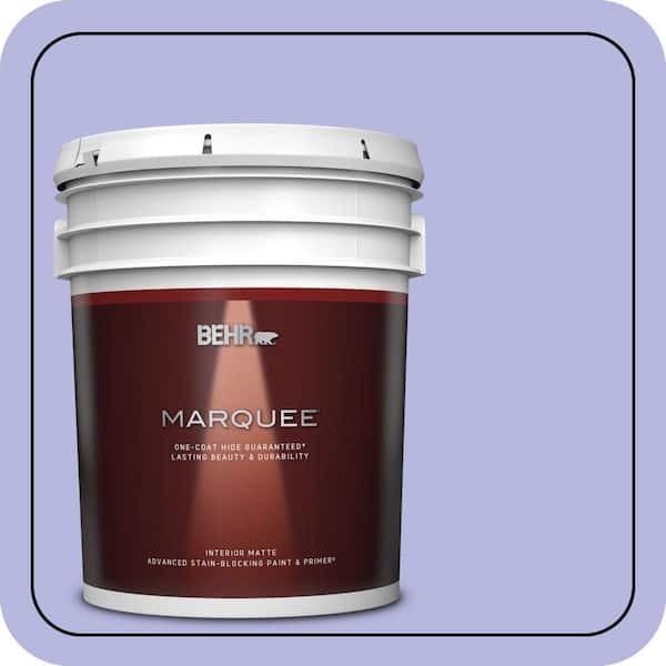 BEHR MARQUEE 5 gal. #P550-3 Lavender Cloud Matte Interior Paint & Primer