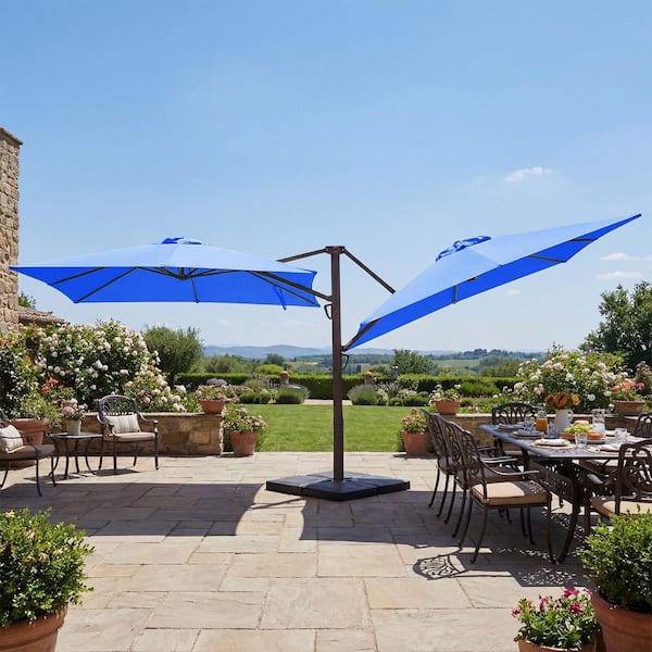 jearey patio umbrellas 3 Tiers Umbrella with Solar Lights 9ft Outdoor Market Table with Push Button Tilt for Outside Pool Garden, Black : Patio, Lawn & Garden allowing you to fully enjoy meals and conversations without bumping into a post JEAREY 10ft Offset Hanging Outdoor