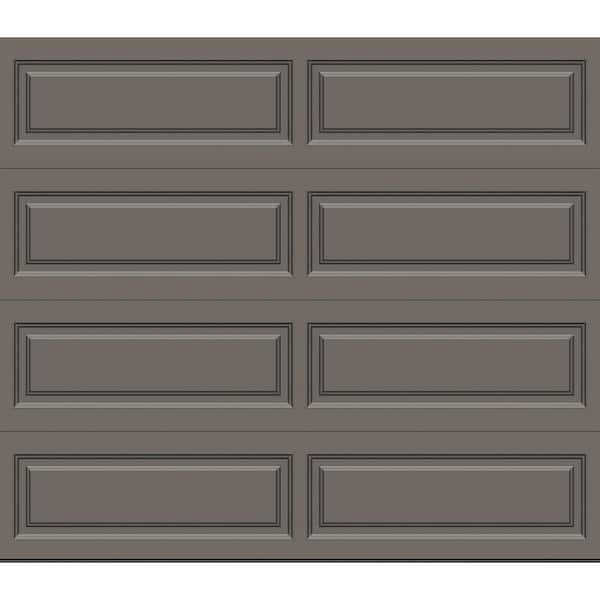 Classic Steel Long Panel 8 ft. x 7 ft. Insulated 6.5 R-Value  Bronze Garage Door without windows