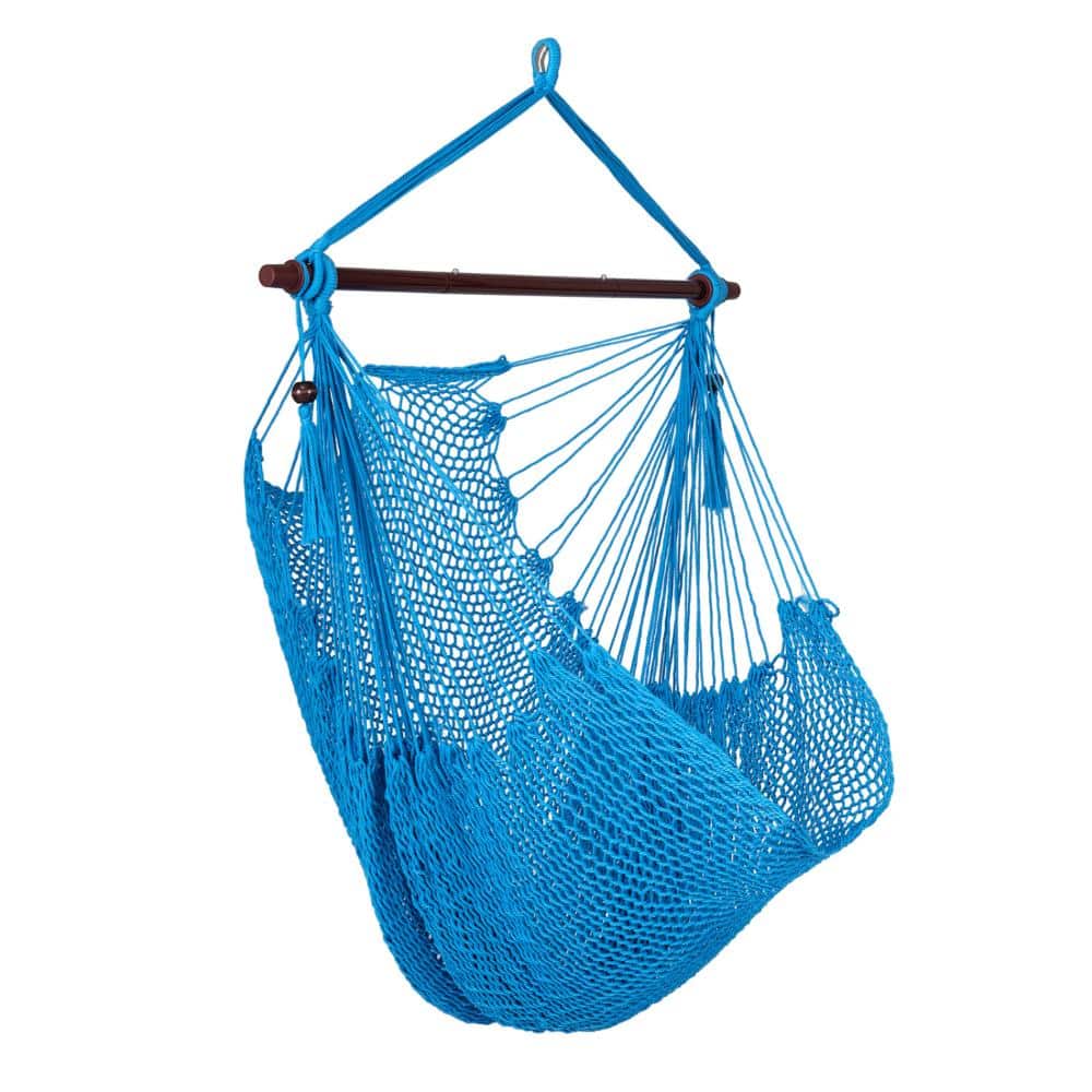 40 in. Polyester Rope Caribbean Hanging Hammock Chair with Metal Spreader Bar and 330 lb. Capacity, Blue price history on PriceWatchPro