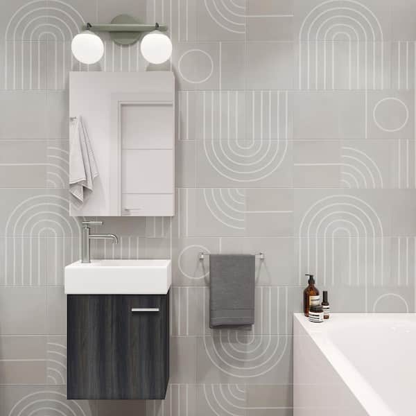 Swiss Madison Colmer 18 in. Single, 1 Cabinet, Bathroom Vanity in Black with White Countertop with White Basin