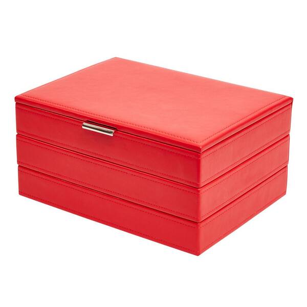 Mele & Co Allie Red Faux Leather Jewelry Box