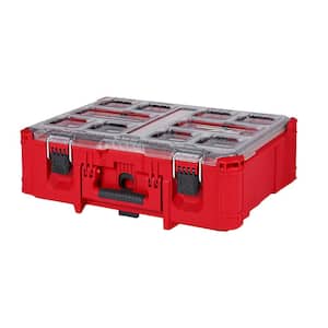 PACKOUT 20 in. Deep Small Parts Organizer with 6 Compartments and Quick Adjust Dividers