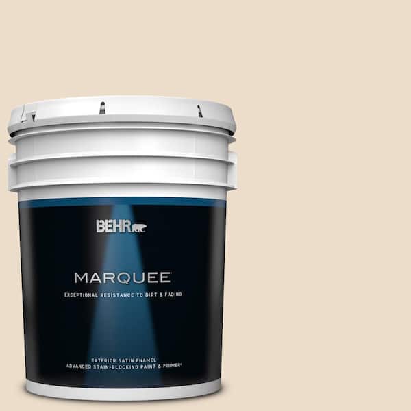 BEHR MARQUEE 5 gal. #290E-1 Weathered Sandstone Satin Enamel Exterior Paint & Primer