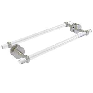 Clearview 18 in. Back to Back Shower Door Towel Bar with Twisted Accents in Satin Nickel
