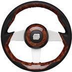 Grimani Steering Wheel, Burlwood With Silver Spokes