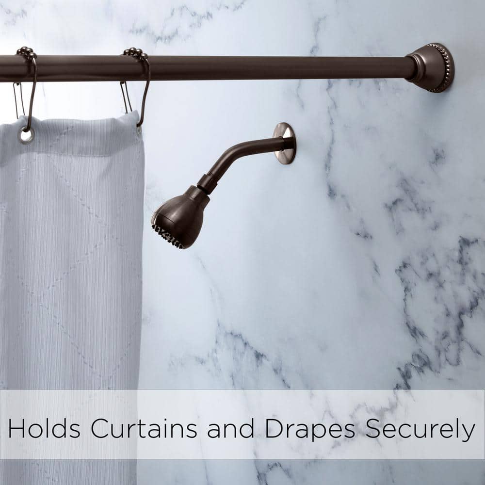 Bronze Adjustable Tension Shower Rod 42"-72"
