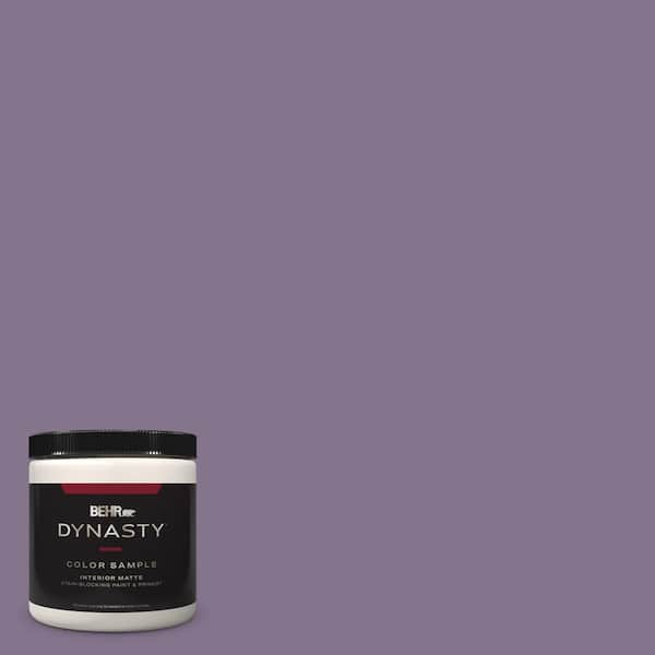 BEHR DYNASTY 8 oz. #S100-5 Purple Potion One-Coat Hide Matte Stain-Blocking Interior/Exterior Paint & Primer Sample