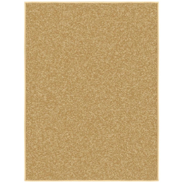 Ottomanson Ottohome Collection Non-Slip Rubberback Modern Solid 2x3 Indoor Entryway Mat, 2 ft. 3 in. x 3 ft., Beige